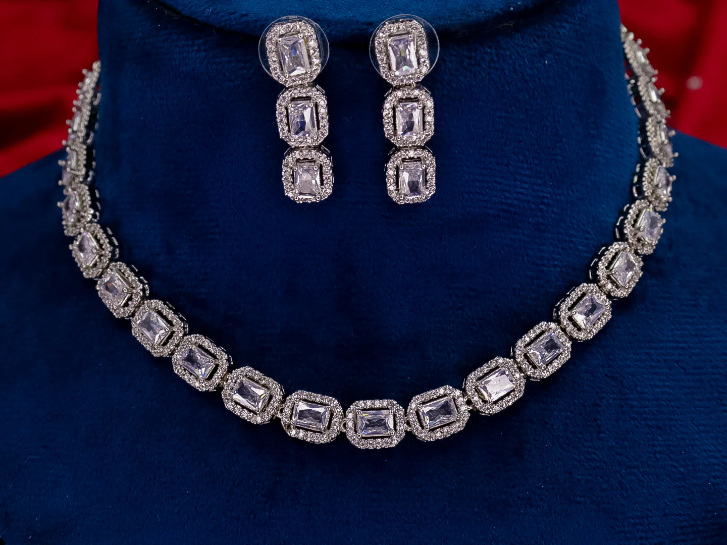 Jaini American Diamond Choker Set - Image 7